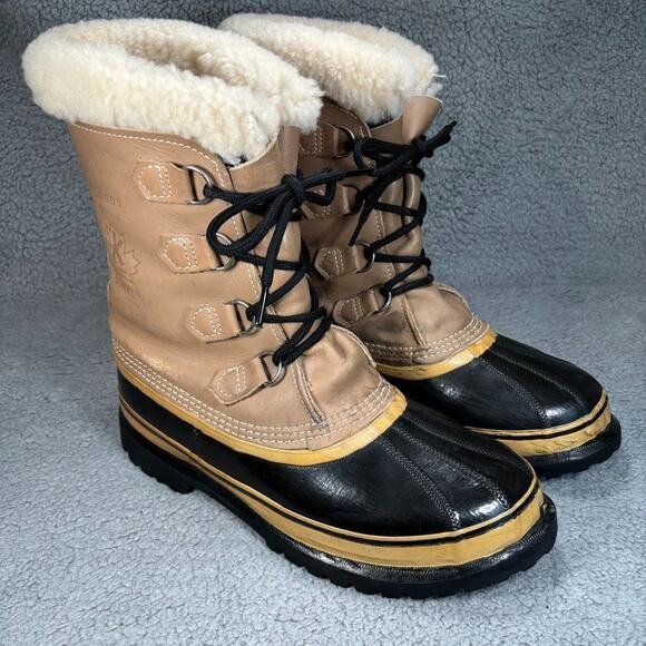 Sorel Caribou Boots Mens 11 Virgin Wool Insulated Kaufman Made in Canada Winter - Picture 2 of 12